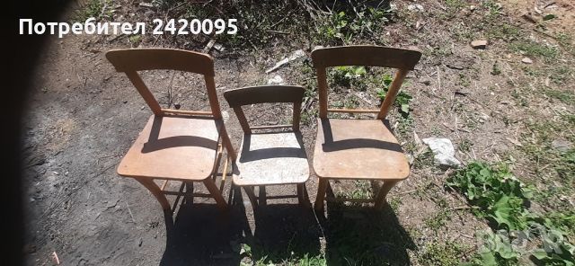 стари малки дървени столове-90лв, снимка 4 - Столове - 45263238