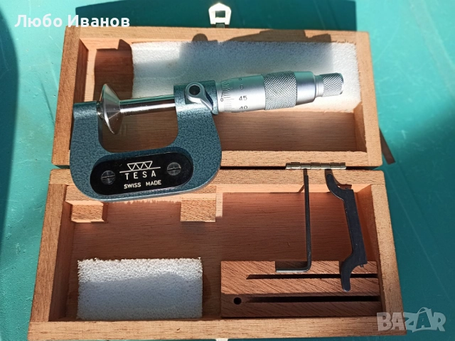 Микрометър TESA  0 - 25 mm , снимка 3 - Измервателни инструменти - 52624047