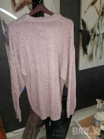 дебел ръчно плетен пуловер 2хл, снимка 2 - Блузи с дълъг ръкав и пуловери - 45402021
