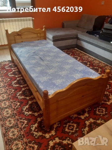 Легло "масив" с матрак, снимка 2 - Спални и легла - 51676190