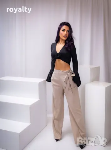 Бежов дамски панталон 