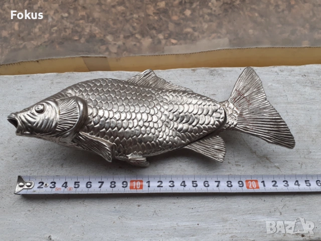 Шаран риба фигура статуетка, снимка 6 - Антикварни и старинни предмети - 53394403