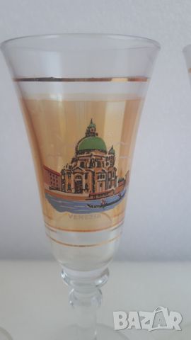 Шест цветни чаши за питиета с различни рисунки на Венеция, снимка 6 - Чаши - 45083750