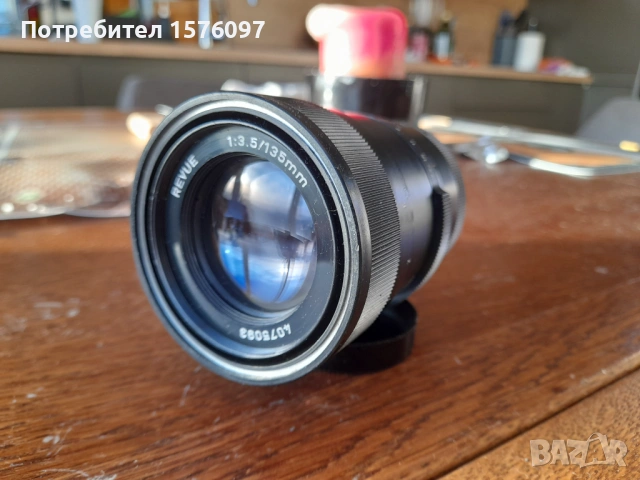 Ръчно фокусен обектив Revue 1:3,5/135mm  (Enna München Tele-Ennalyt 135/3.5) на М39 резба