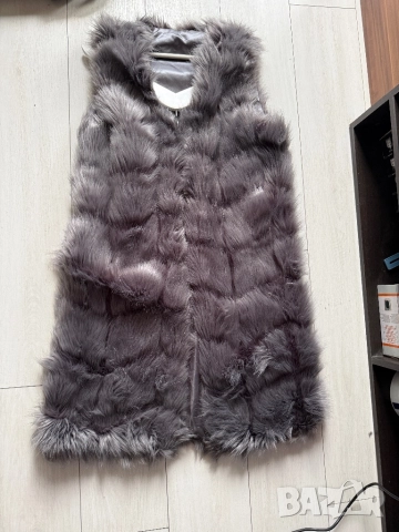 дамски елек с косъм, снимка 3 - Елеци - 51995210