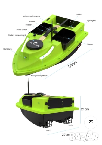 Лодка за захранка с 99 точков GPS , снимка 2 - Стръв и захранки - 53445589