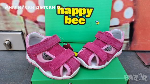 Английски детски сандали естествена кожа-Happy Bee, снимка 3 - Детски сандали и чехли - 46316782