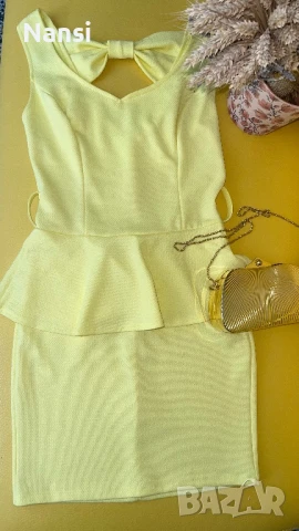 Прекрасна стилна рокля с ефектен гръб с панделка, снимка 6 - Рокли - 50956190