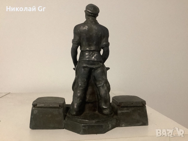 Мастилница времената на социализма отлично състояние  метална сплав, снимка 8 - Колекции - 52351135