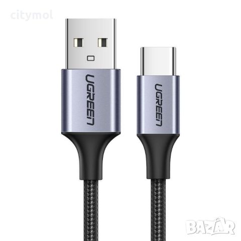 Кабел Ugreen USB to USB Type-C Quick Charge 3.0 3A 0.5m Gray, снимка 1 - USB кабели - 46288909