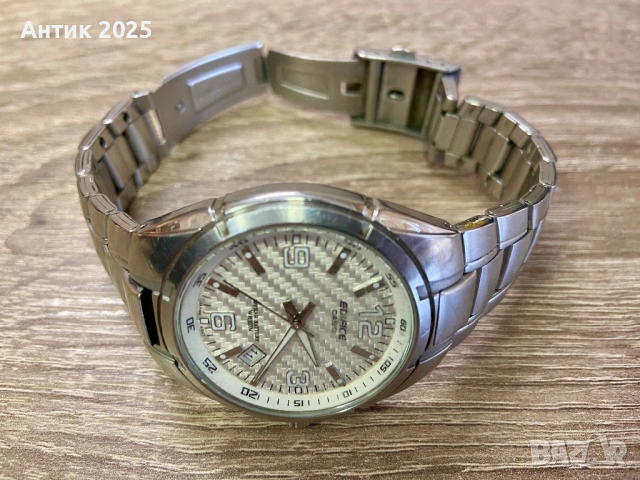 Мъжки часовник Casio Edifice EF-125D, стоманена верижка, 100 м, снимка 5 - Мъжки - 53441348