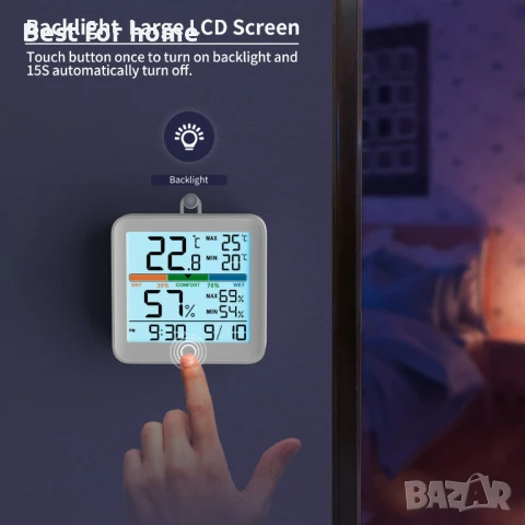  Хигрометър за вътрешен термометър, снимка 2 - Друга електроника - 51120657