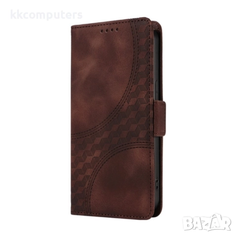 Honor Magic7 Lite 5G Rhombus Texture Magnetic Wallet Кожен Калъф и Протектор, снимка 5 - Калъфи, кейсове - 52623865