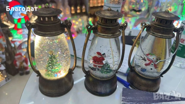 Ретро LED коледен фенер с падащ сняг – магическа светлина и празничен уют, снимка 6 - Декорация за дома - 52495388