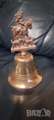 Английска месингова камбана, снимка 1 - Антикварни и старинни предмети - 45877996
