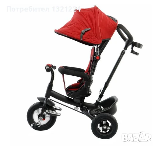 Мултифункционална детска триколка Wunderkid Trax, Сгъваема, Червено
