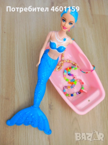 Кукла Русалка със вана, снимка 3 - Кукли - 53441323
