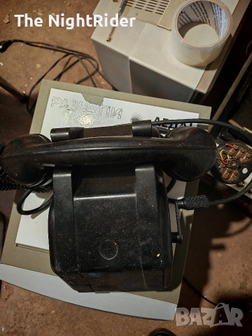 Стар телефон, снимка 3 - Антикварни и старинни предмети - 53140688