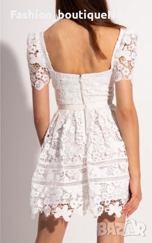 Нежна дантелена рокля в бяло   , снимка 2 - Рокли - 45851526