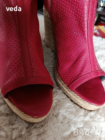 Обувки платформа MARCCAIN n.39 естествена кожа НОВИ, снимка 4 - Дамски обувки на ток - 53899452