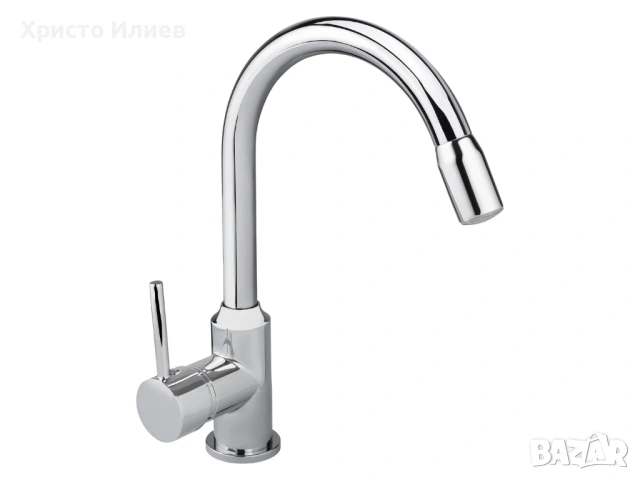 LED смесител за кухненска мивка въртящ се на 360 Хром, снимка 2 - Смесители - 53822159