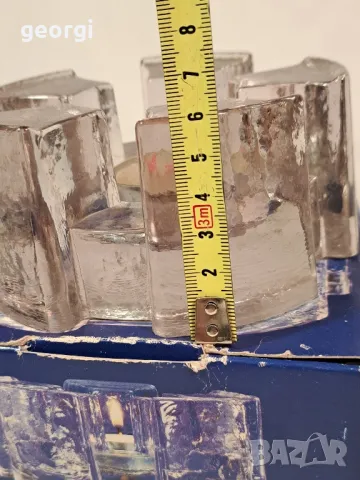 Масивен кристален свещник   21/2, снимка 4 - Декорация за дома - 49155578