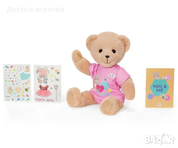 BABY Born Плюшено мече, с блузка, три цвята, снимка 9 - Плюшени играчки - 50182823