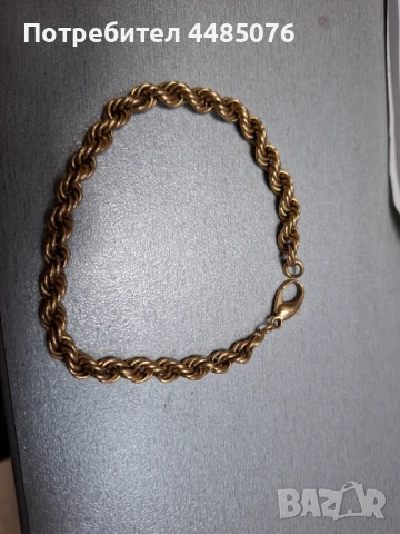 ДАМСКА ЗЛАТНА ГРИВНА ВЕРИЖКА ВЪЖЕ 14К . 1860, снимка 4 - Гривни - 50460338
