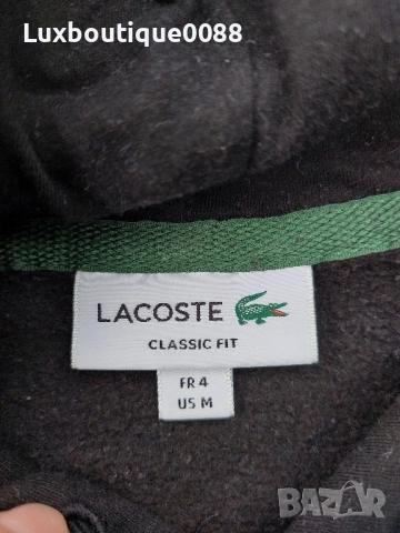 Използвано в отлично състояние горнище с качулка Lacoste M, снимка 5 - Спортни дрехи, екипи - 52059597