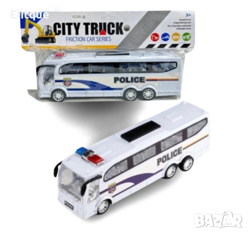 Полицейски автобус с реалистичен дизайн, снимка 4 - Коли, камиони, мотори, писти - 52745100