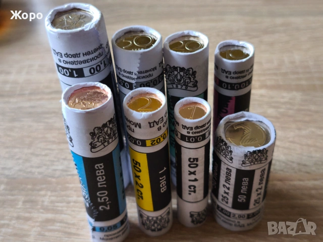 Лот от 8 броя банкови фишека България (375 монети), снимка 4 - Нумизматика и бонистика - 54038298