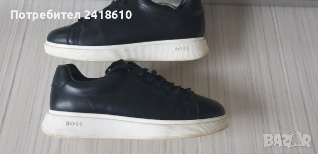 Hugo Boss Leather Mens Size 43/27. 5 - 28см ОРИГИНАЛ! Мъжки спортно - елегантни обувки естествена ко, снимка 4 - Кецове - 53585595