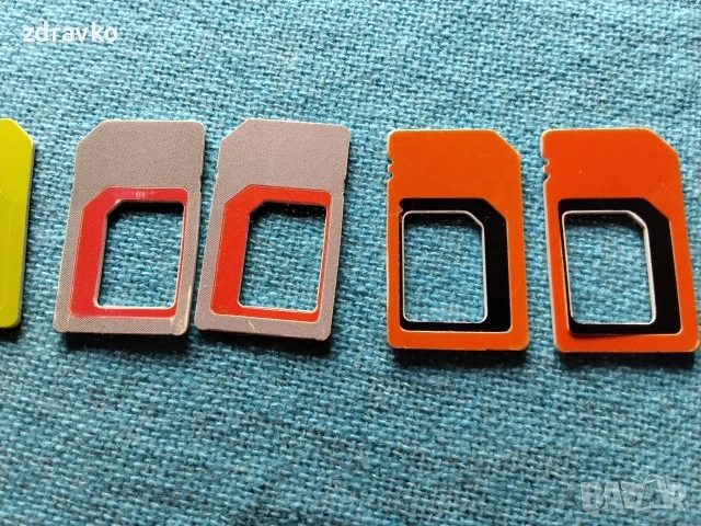 преходници от най малките до най големите стандартни размери на сим картите, снимка 5 - Резервни части за телефони - 53948637