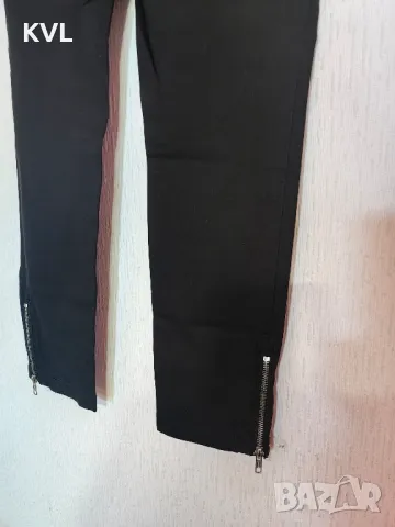 Черен панталон, висока талия, слим, снимка 4 - Панталони - 49974169