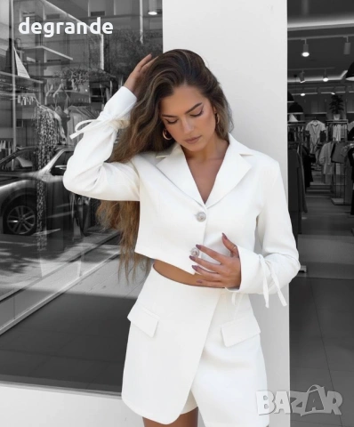  ♣️ Стилен Дамски Сет Пола Панталон и Сако , снимка 4 - Комплекти - 53882509