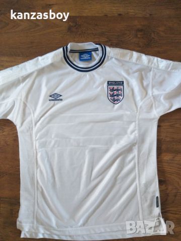  Umbro England Football Shirt Home 1999-01 - колекционерска футболна тениска Л, снимка 6 - Тениски - 46229173