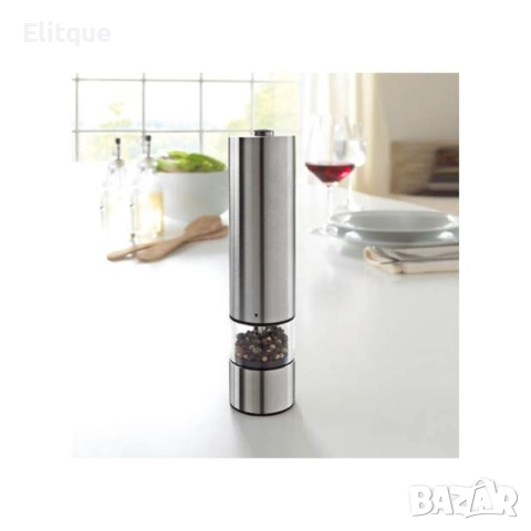 Електрическа мелничка за сол/пипер Bohmann, 4x AAA батерии (не са вкл.), Инокс, снимка 4 - Други - 52888999