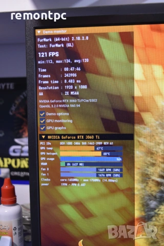 MSI Ventus Geforce RTX 3060TI 8 GB видео карта, снимка 5 - Видеокарти - 53632458