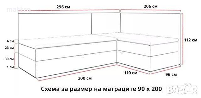 (-40%) Ъглови боксспринг легла Бали. БЕЗПЛАТНА ДОСТАВКА из цялата страна!, снимка 7 - Спални и легла - 46704210