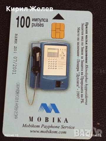 Три фонокарти МОБИКА, БЕТКОМ тема ЖИВОТНИ ПРИЛЕП, ЛЯСТОВИЧКА, БУХАЛ 38400, снимка 8 - Колекции - 51678827