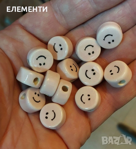 Глазирани Керамични Мъниста УСМИВКА, снимка 2 - Ръчно изработени сувенири - 38344328
