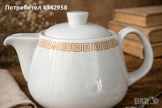 Винтидж порцеланов чайник Rosenthal Studio-Line – дизайн Raymond Loewy .1960г., снимка 3 - Антикварни и старинни предмети - 53826367