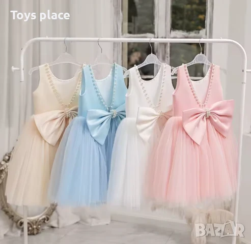 4г Разкошна празнична рокля, Рокля за сватба, кръщене, шаферка, снимка 3 - Детски рокли и поли - 50797425