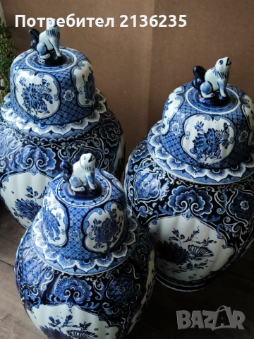 BOCH Delft – колекционерски вази, 50–60 г., снимка 2 - Антикварни и старинни предмети - 52712405