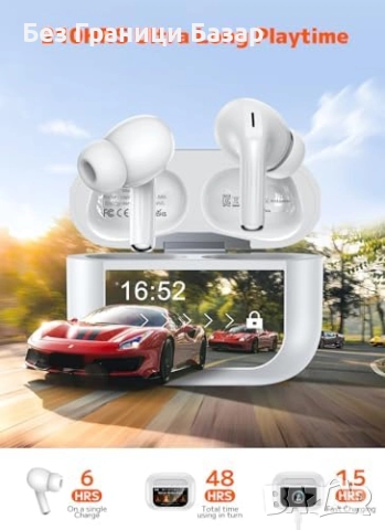 Нови Безжични слушалки с шумопотискане, Hi-Fi звук и IPX7 защита, снимка 5 - Bluetooth слушалки - 52698570