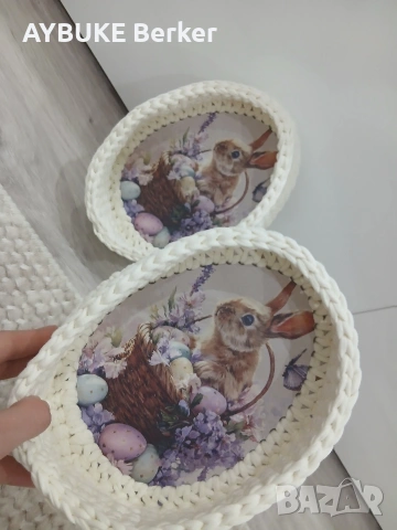 Ръчно изработени великденски кошнички., снимка 6 - Други - 54024569