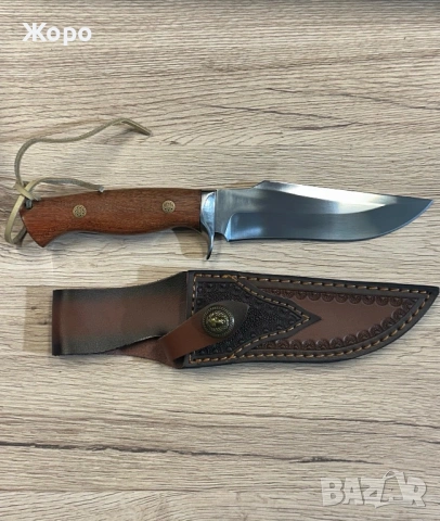 ЛОВЕН НОЖ със кожена Кания, снимка 3 - Ножове - 54051528