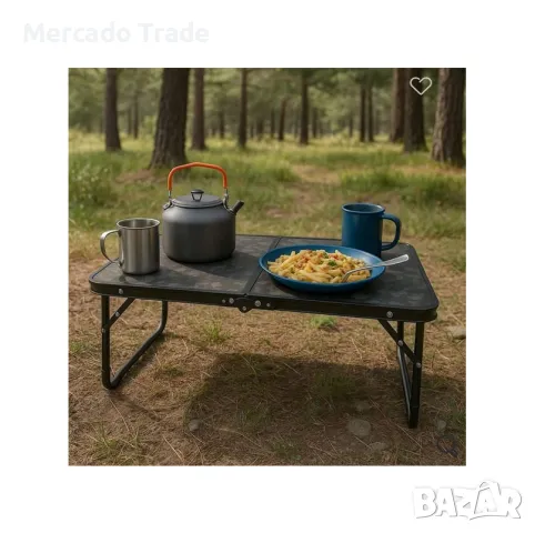 Алуминиева сгъваема маса Mercado Trade, Черна