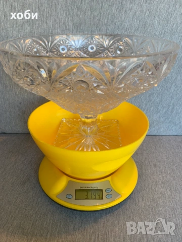голяма кристална фруктиера , снимка 7 - Антикварни и старинни предмети - 53850120