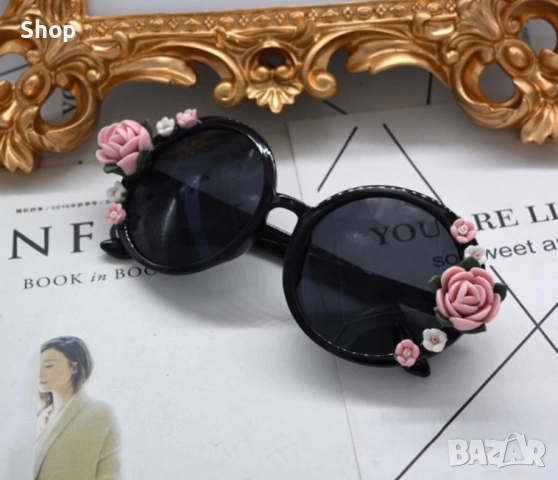 🫧👛 Дамски слънчеви очила с рози , снимка 3 - Слънчеви и диоптрични очила - 53711101